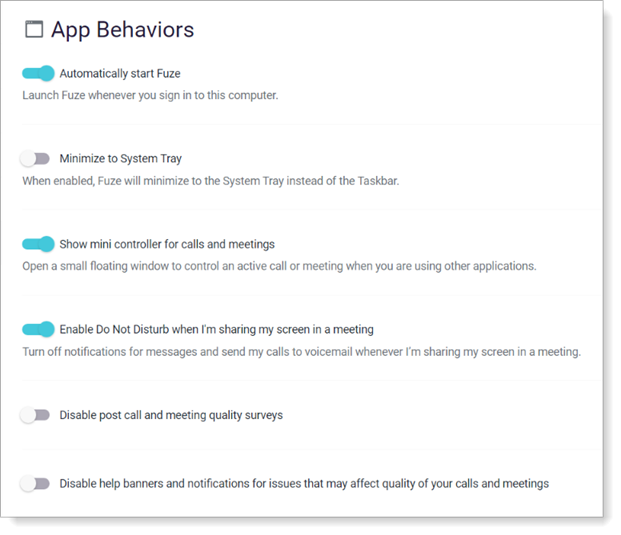 Fuze App Behavior Settings1.png