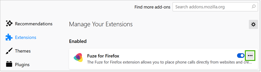 Fuze for Firefox Enable Disable Uninstall3.png