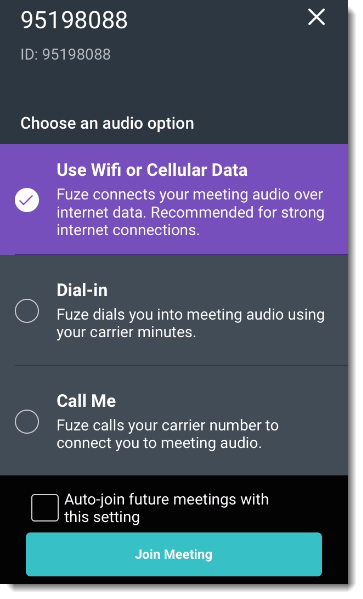 Fuze Mobile Pre-Meeting Audio Options1.png